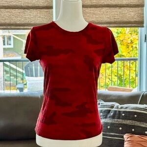 rag & bone Red Camo Short Sleeve Tee